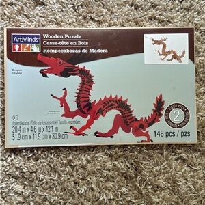 Red Wooden Dragon Puzzle